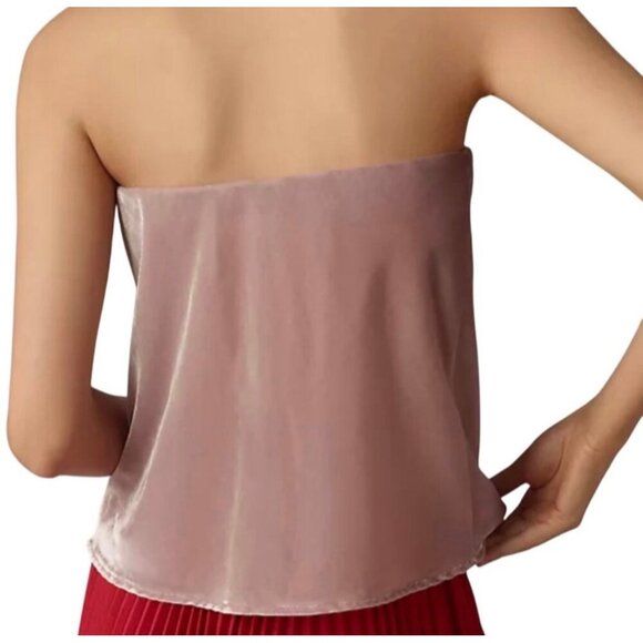 Anthropologie Tilda Maxi Slip Skirt  And Strapless Top Set Velvet Edition Size S - Picture 5 of 10